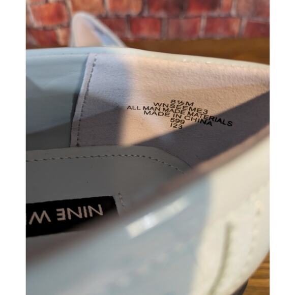 Nine West Light Blue Patent Loafers Size 8.5 - Picture 5 of 7